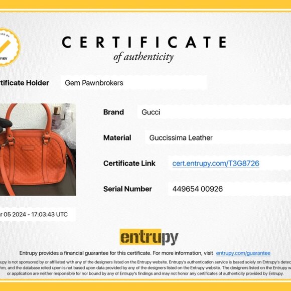 GUCCI Micro guccissima Mini Dome Bag Sun Orange 449654 -000926 - Picture 5 of 14